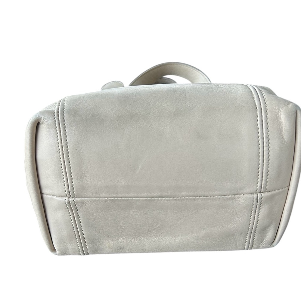 Vintage Coach Cream Leather Tote Bag - Picture 16 of 16